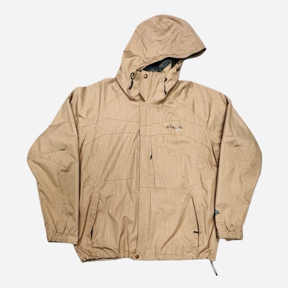 COLUMBIA Winter Coat w/ Zip Out Puffer Liner - Tan w/ Brown Insulated Jacket - Picture 1 of 9